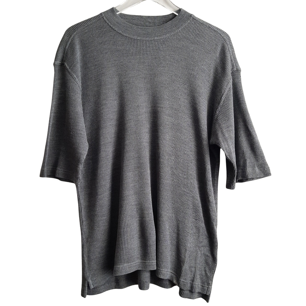 Jhane Barnes Men's 100% Silk T-shirt Gray Size Medium